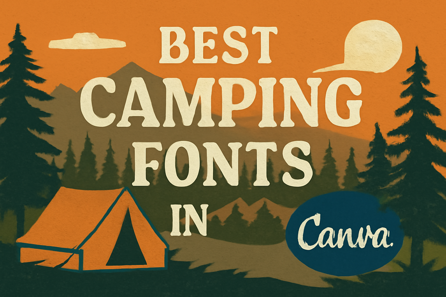 Best Camping Fonts in Canva