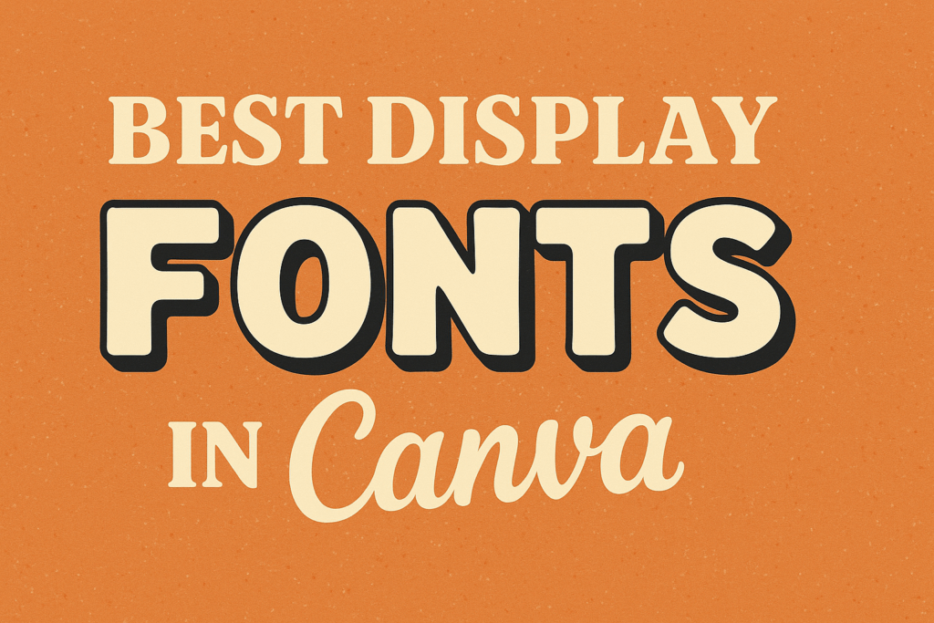 Best Display Fonts in Canva - Graphic Design Resource