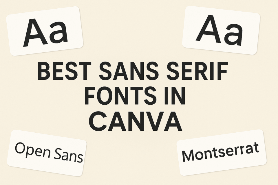 Best Sans Serif Fonts in Canva - Graphic Design Resource