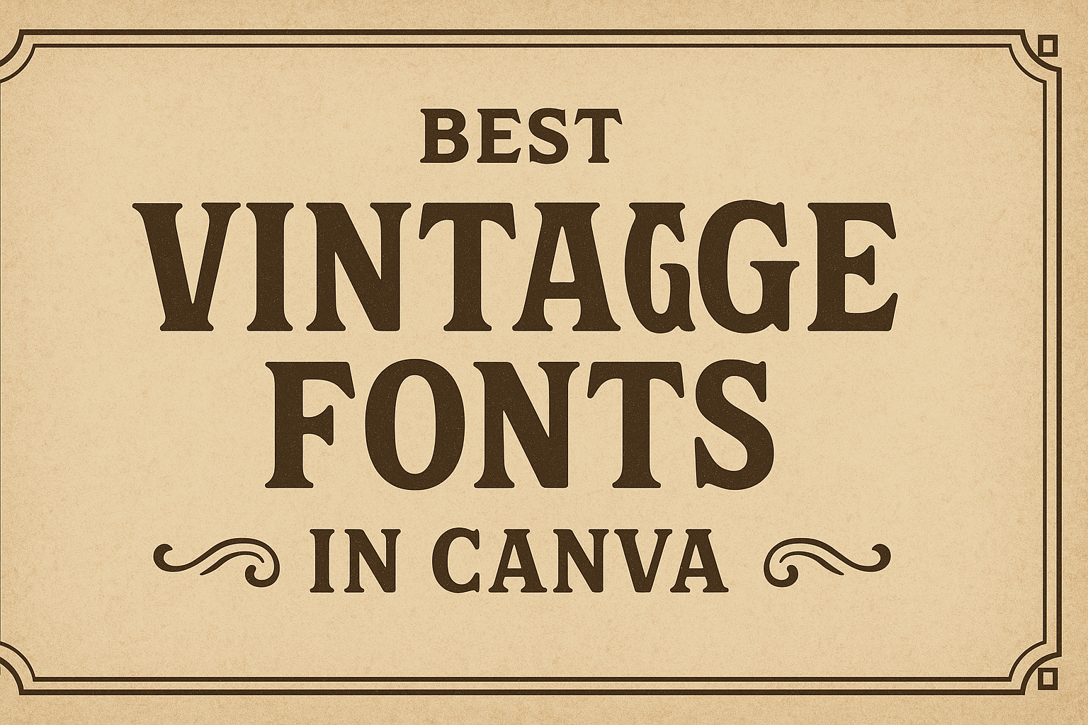 Best Vintage Fonts in Canva