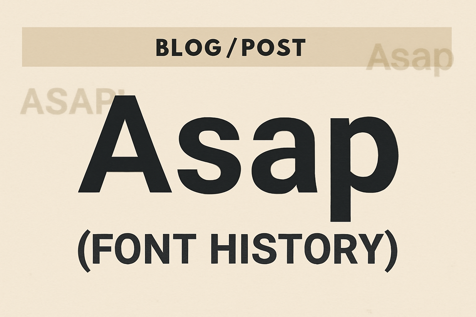 Asap (Font History)