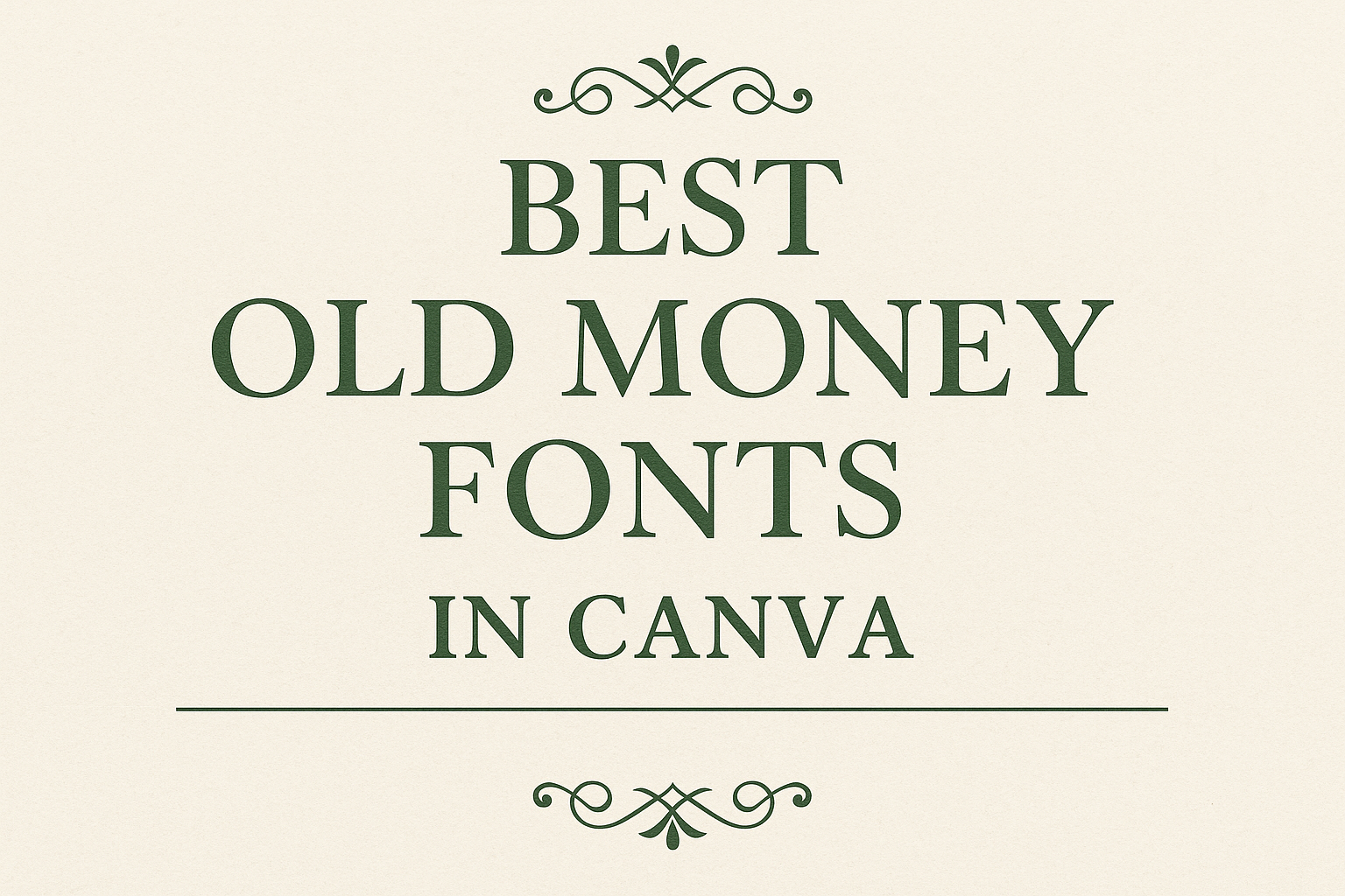 Best Old Money Fonts in Canva