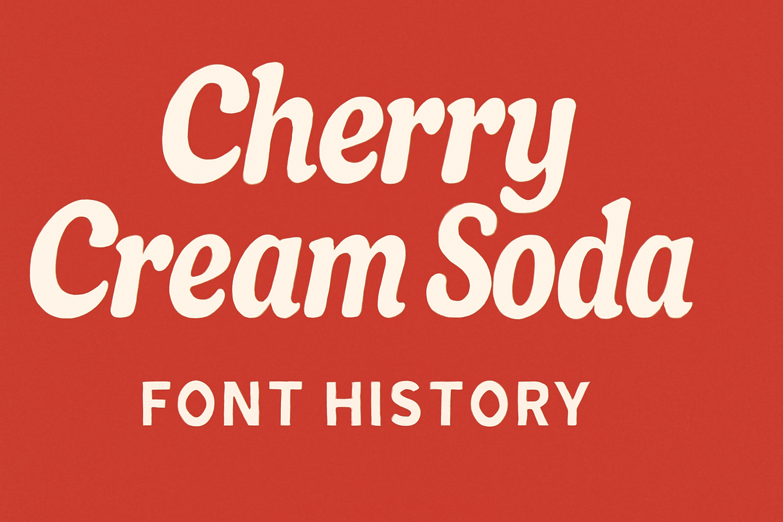 Cherry Cream Soda (Font History)