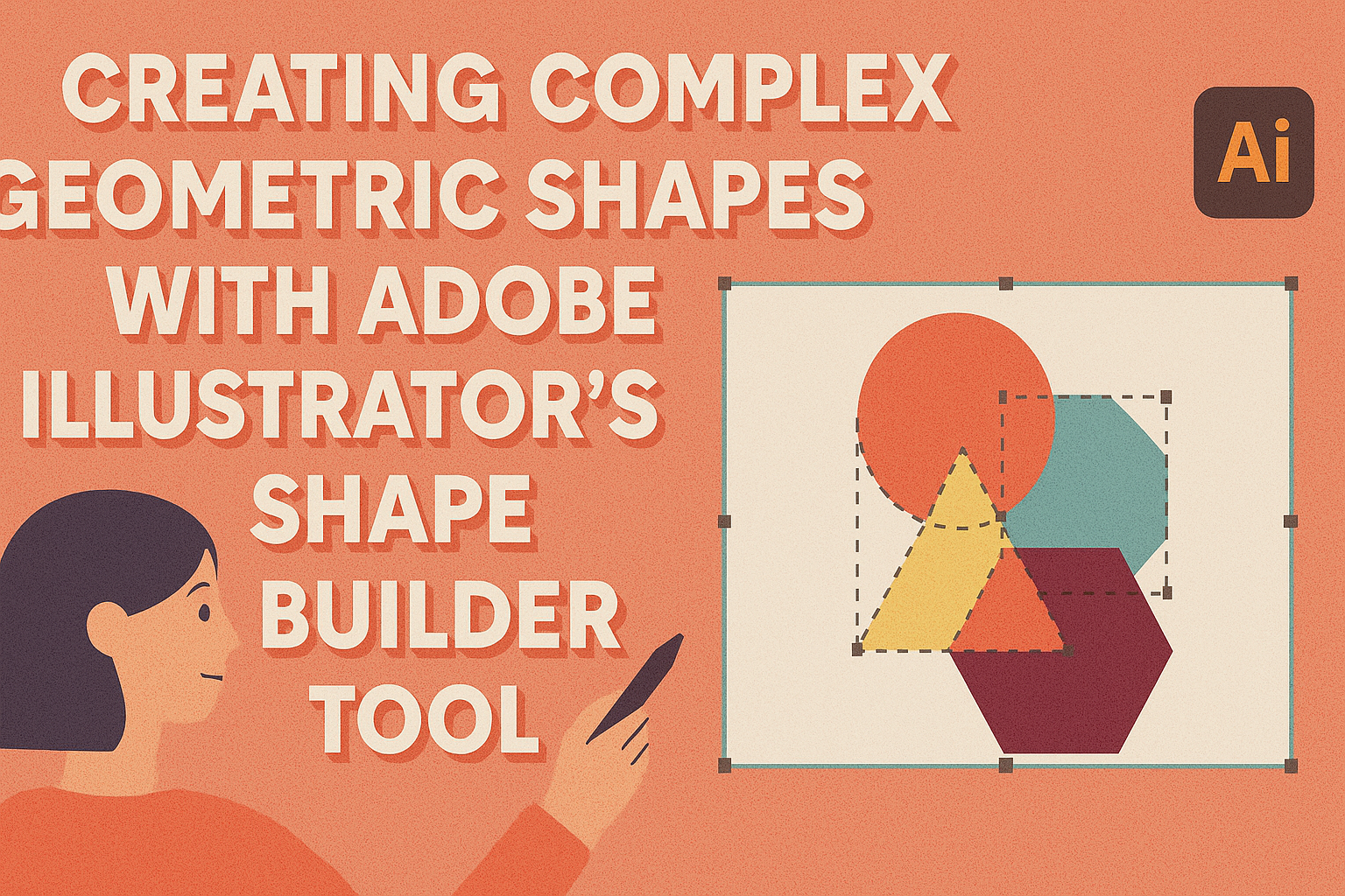 Creating Complex Geometric Shapes with Adobe Illustrator's Shape Builder Tool