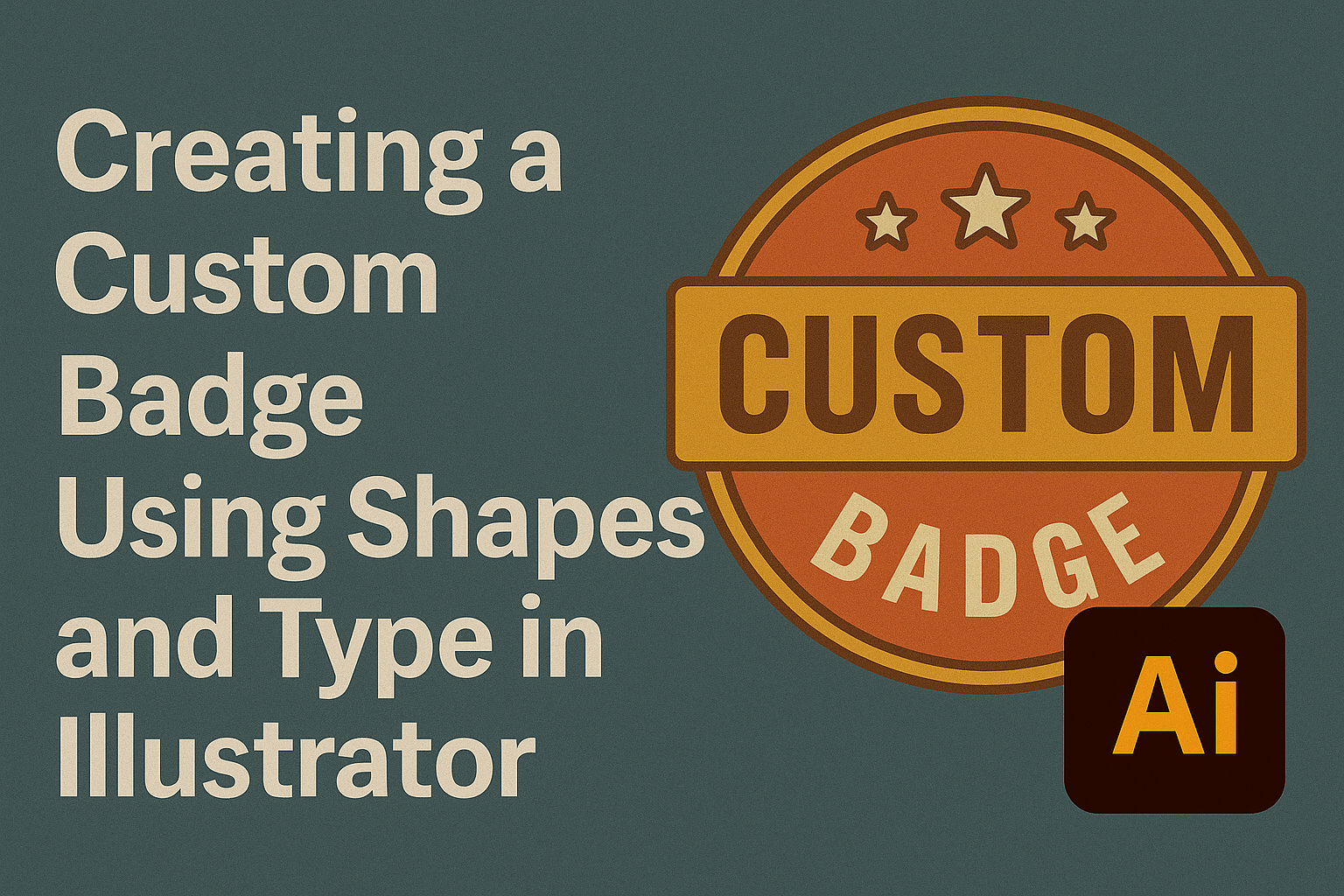 Creating a Custom Badge Using Shapes and Type in Illustrator