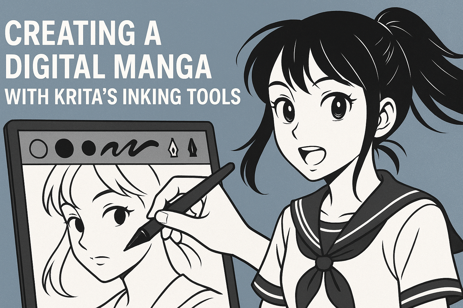 Creating a Digital Manga with Krita’s Inking Tools