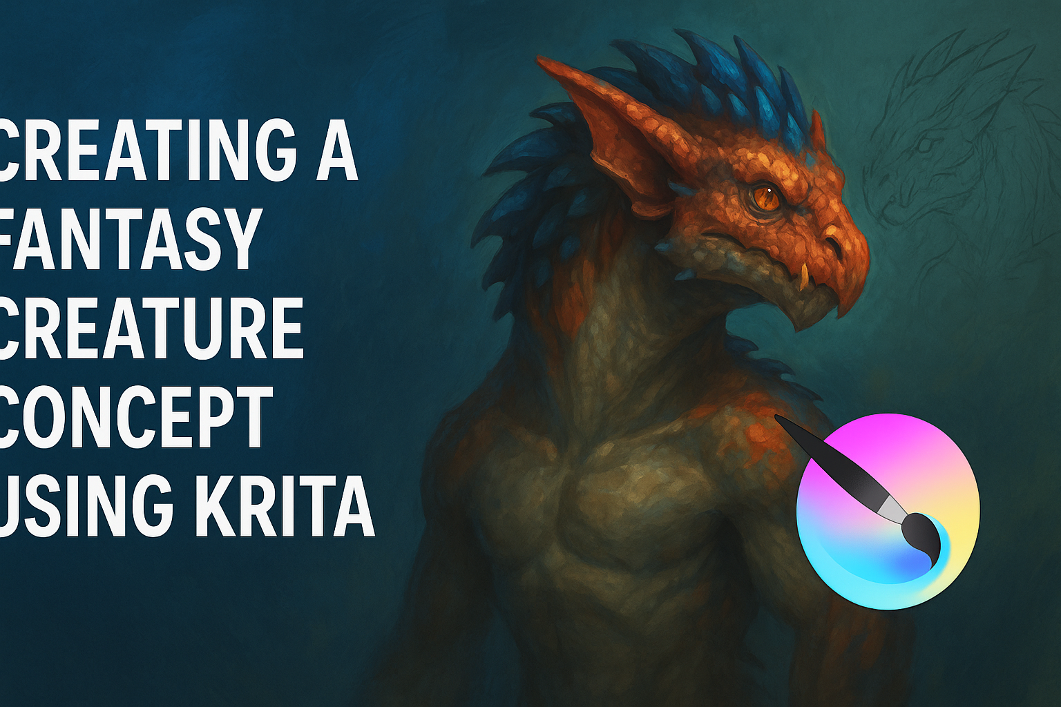 Creating a Fantasy Creature Concept Using Krita
