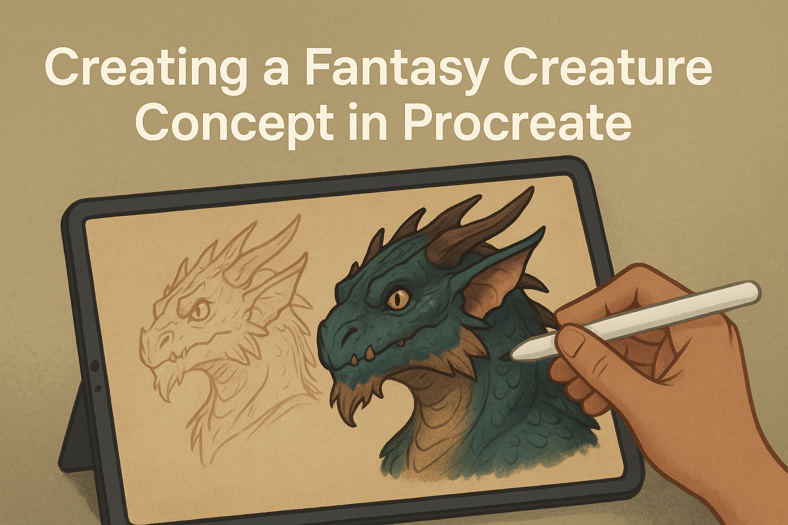 Creating a Fantasy Creature Concept in Procreate