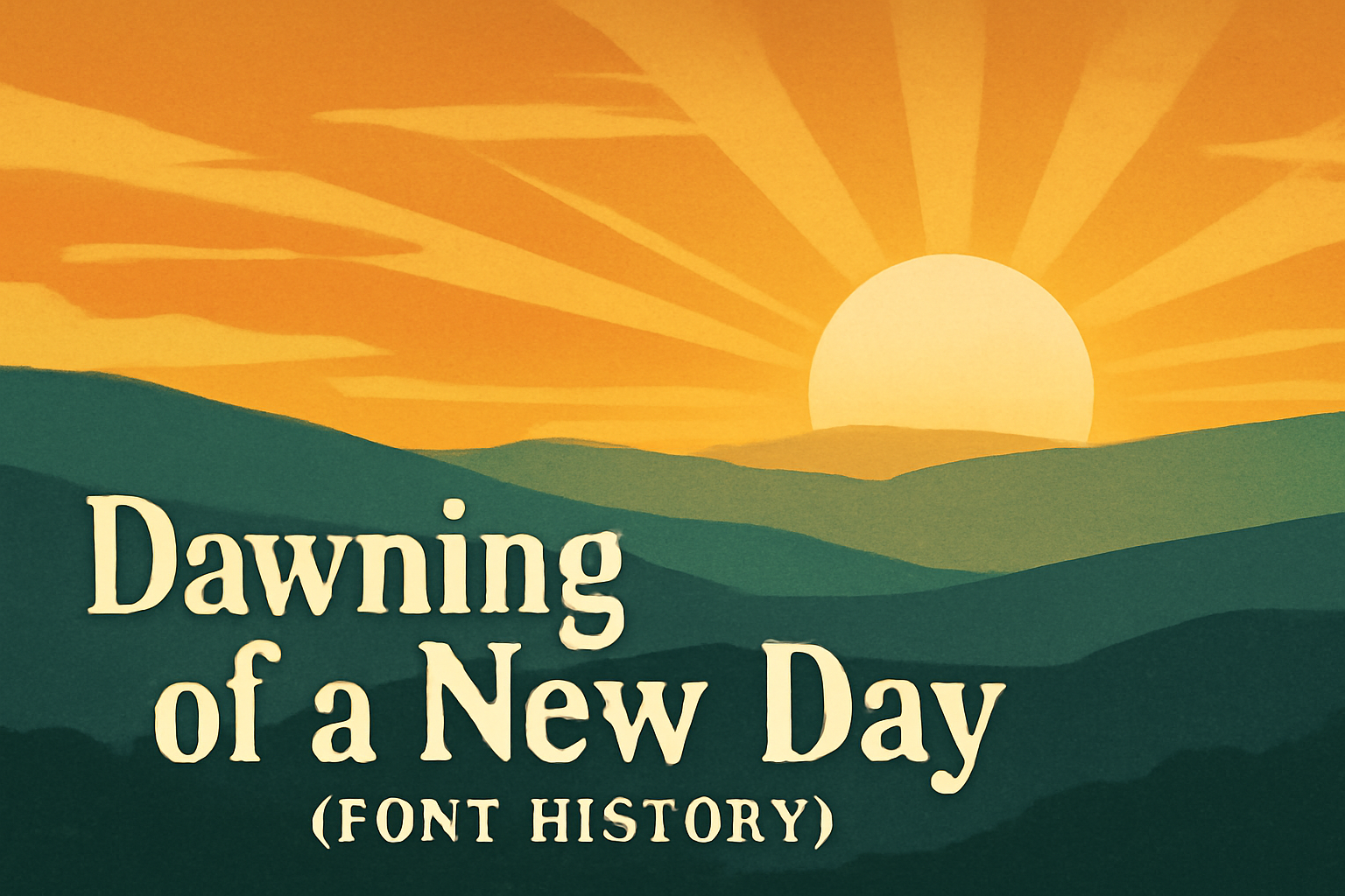 Dawning of a New Day (Font History)