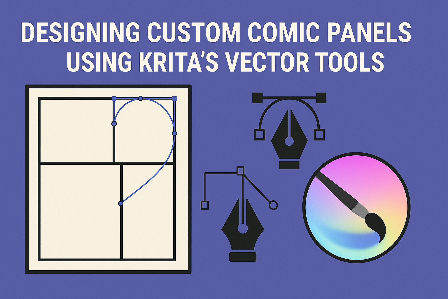 Designing Custom Comic Panels Using Krita’s Vector Tools