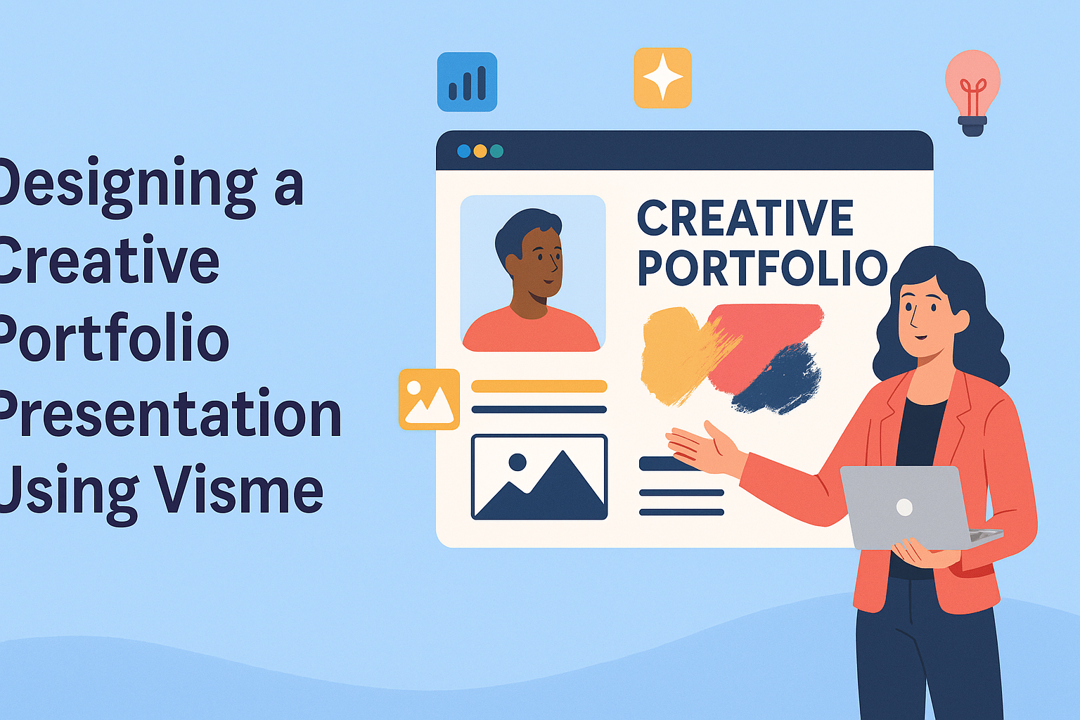 Designing a Creative Portfolio Presentation Using Visme