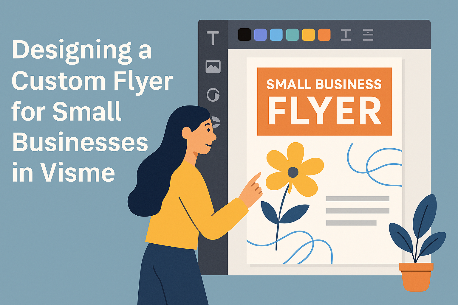 Designing a Custom Flyer for Small Businesses in Visme