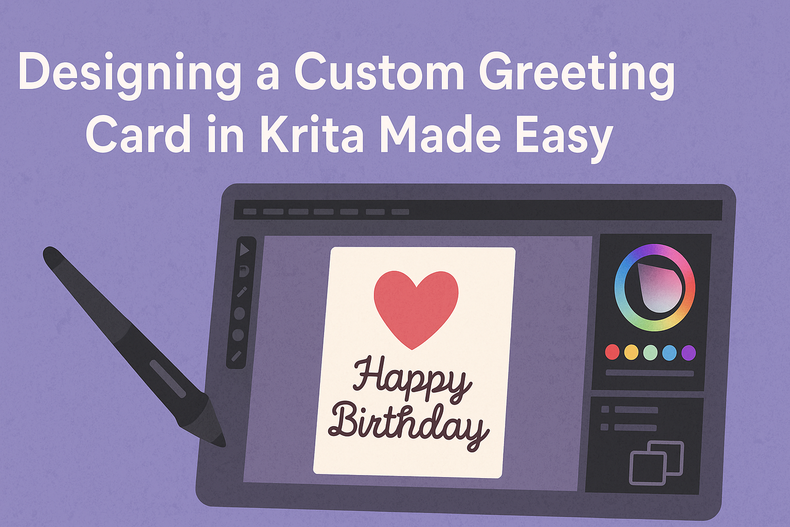 Designing a Custom Greeting Card in Krita Made Easy