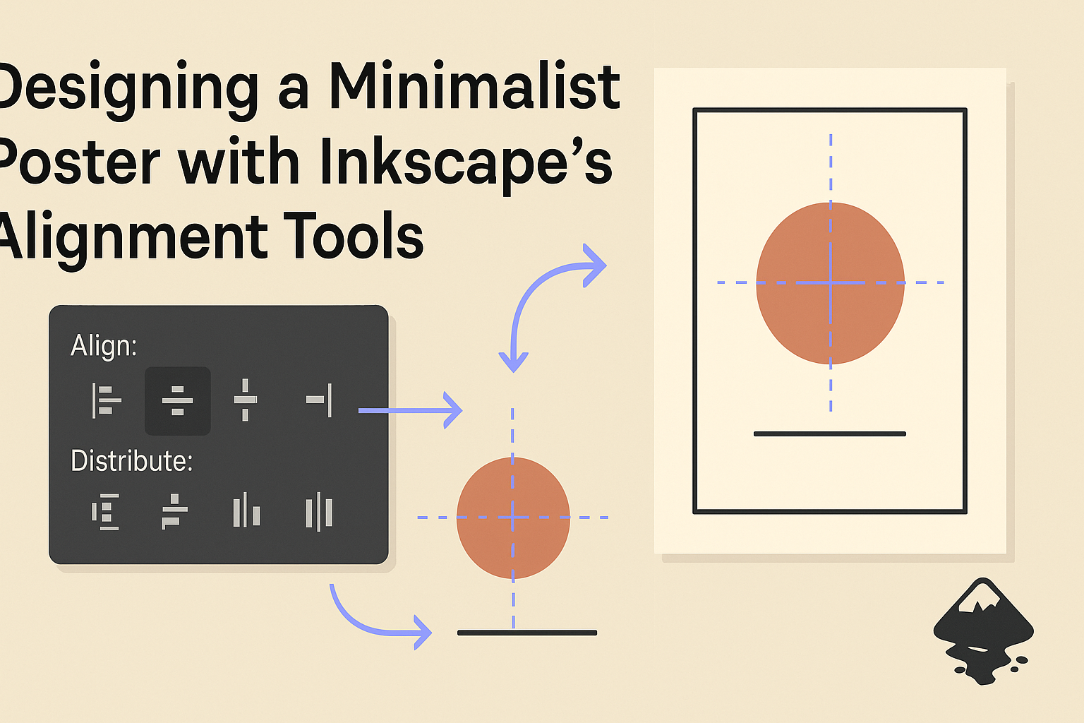 Designing a Minimalist Poster with Inkscape’s Alignment Tools