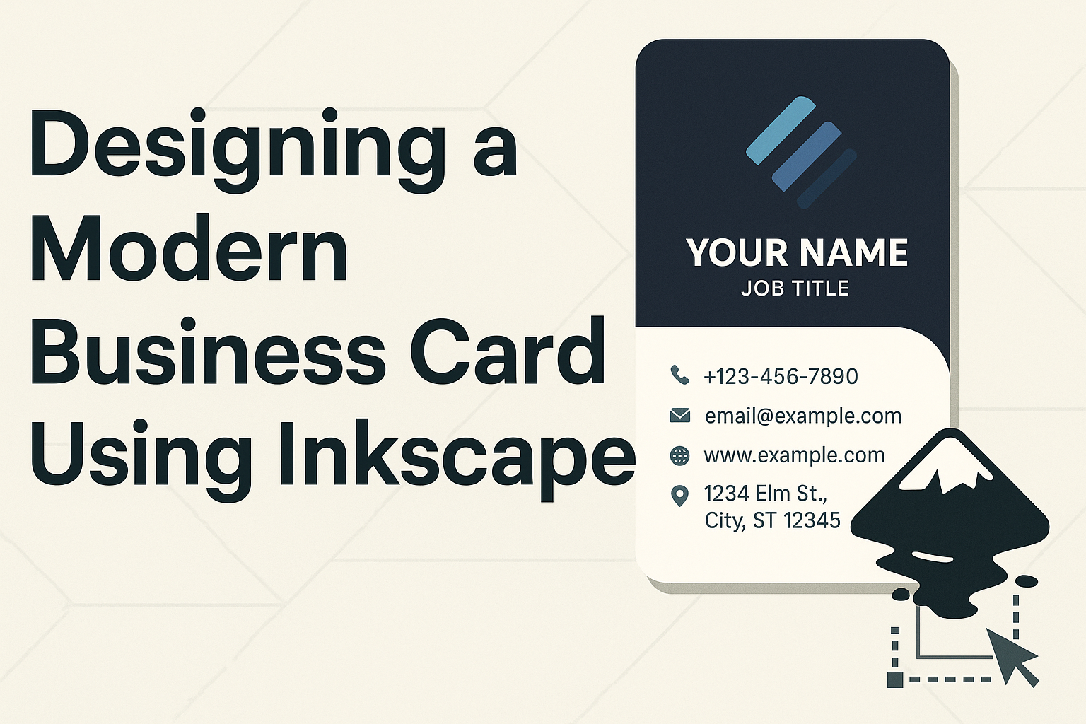 Designing a Modern Business Card Using Inkscape