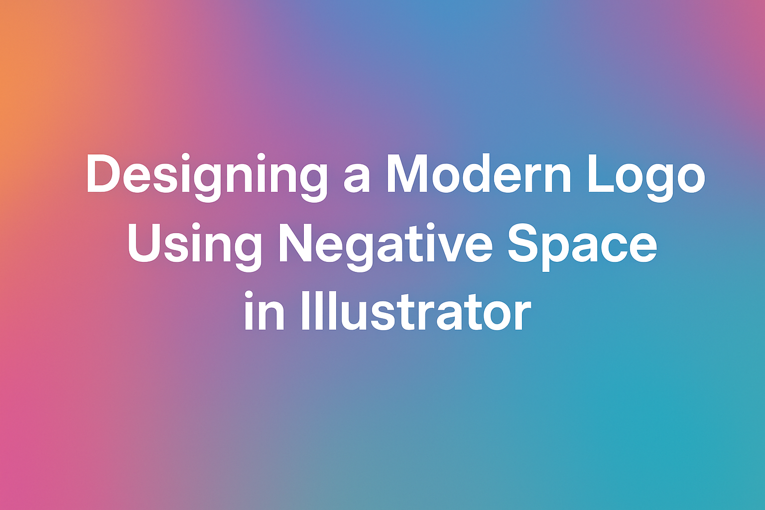 Designing a Modern Logo Using Negative Space in Illustrator
