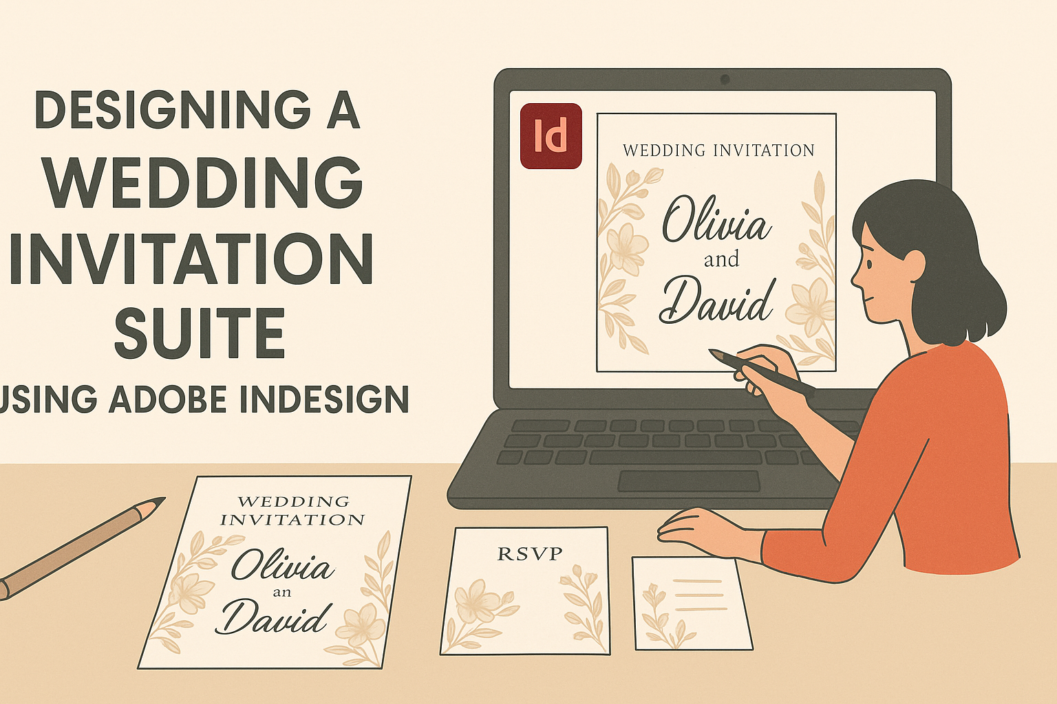 Designing a Wedding Invitation Suite Using Adobe InDesign