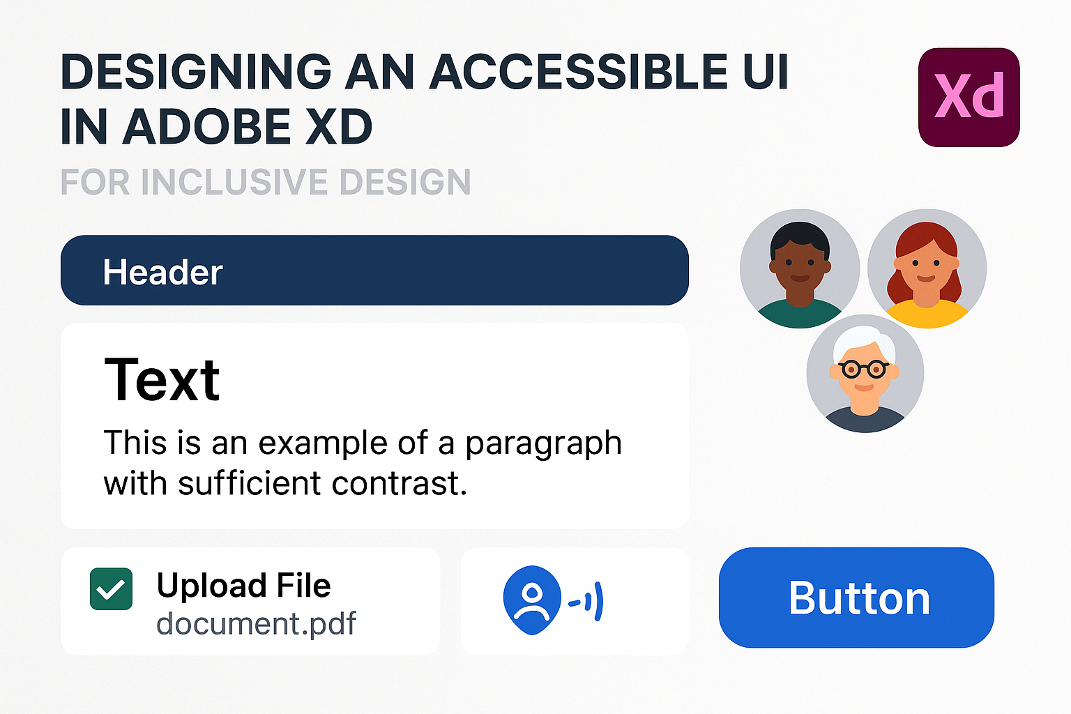 Designing an Accessible UI in Adobe XD for Inclusive Design