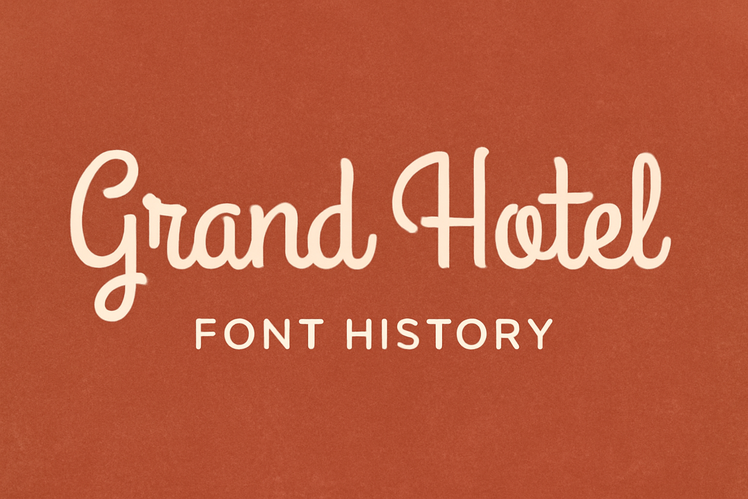 Grand Hotel (Font History)