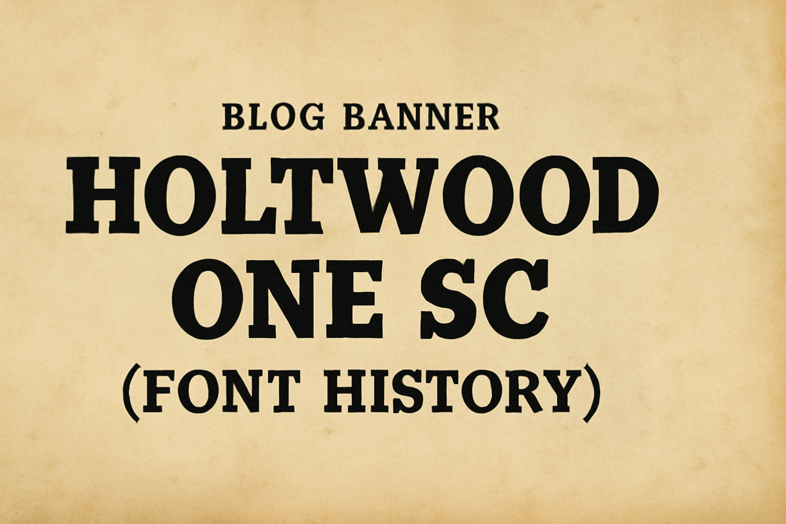 Holtwood One SC (Font History)