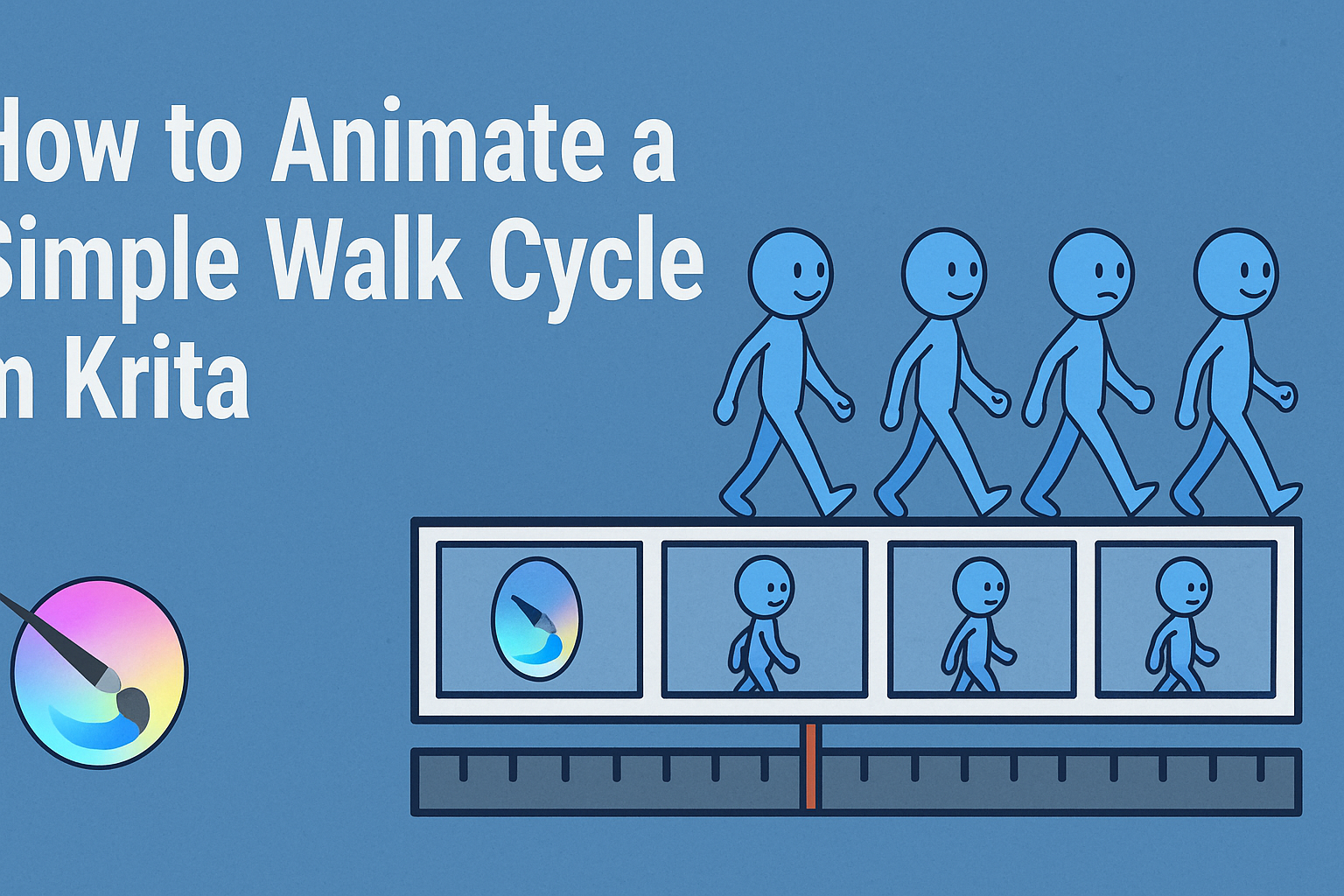 How to Animate a Simple Walk Cycle in Krita