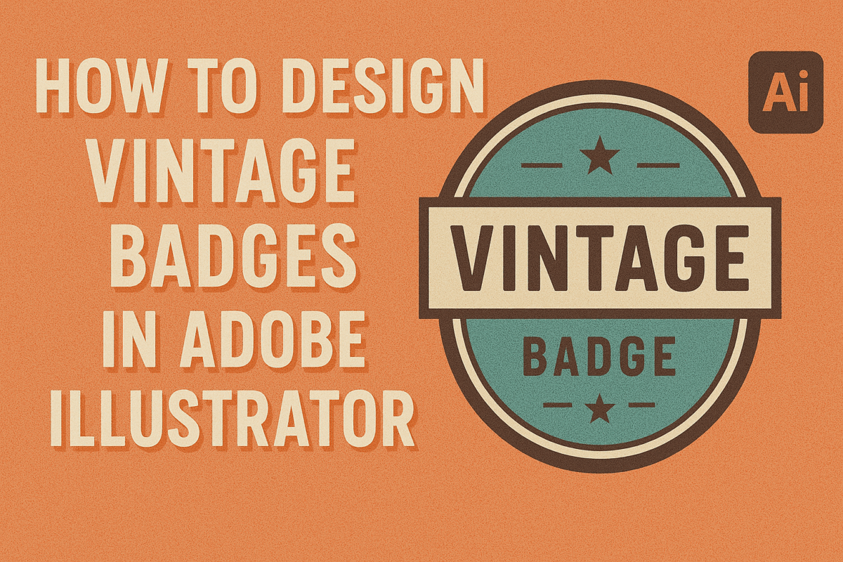 How to Design Vintage Badges in Adobe Illustrator - Graphic Design Resource