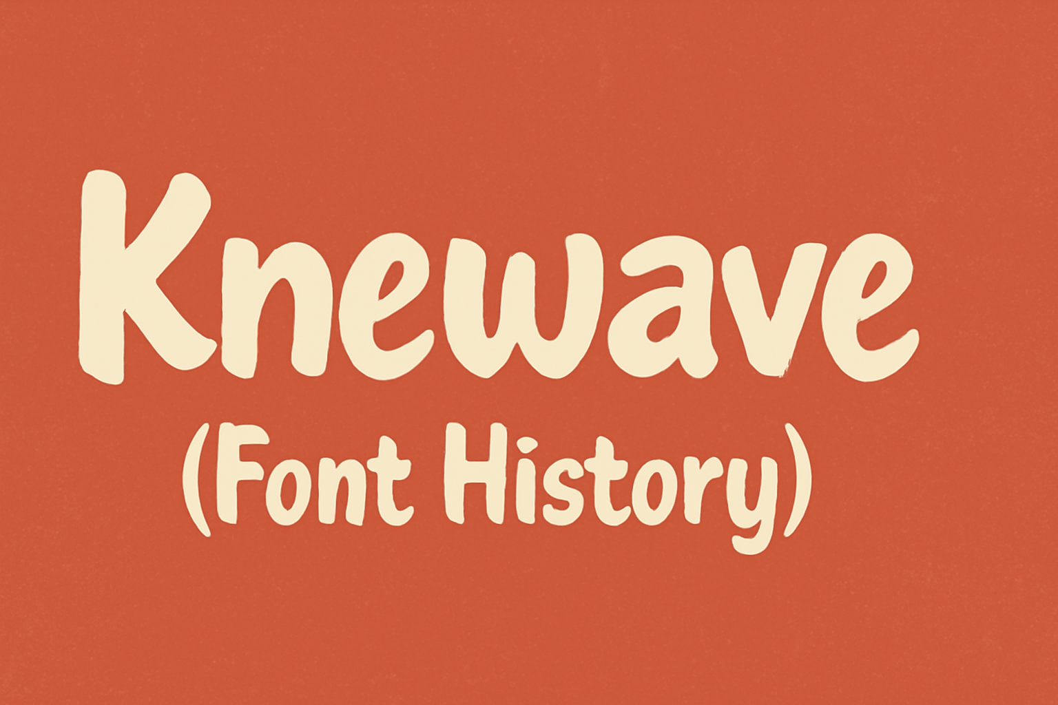 Knewave (Font History)