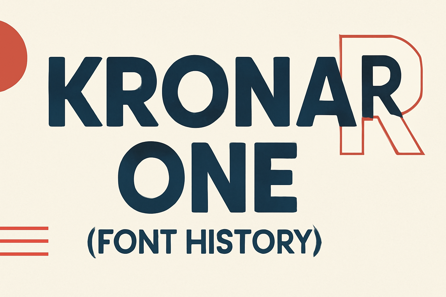 Krona One (Font History)