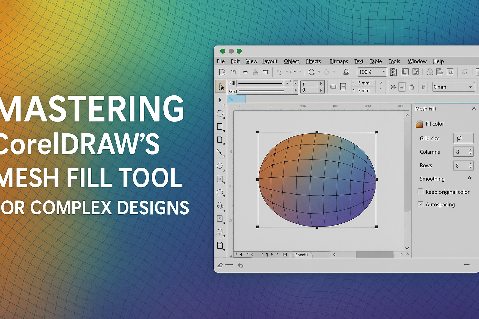 Mastering CorelDRAW’s Mesh Fill Tool for Complex Designs