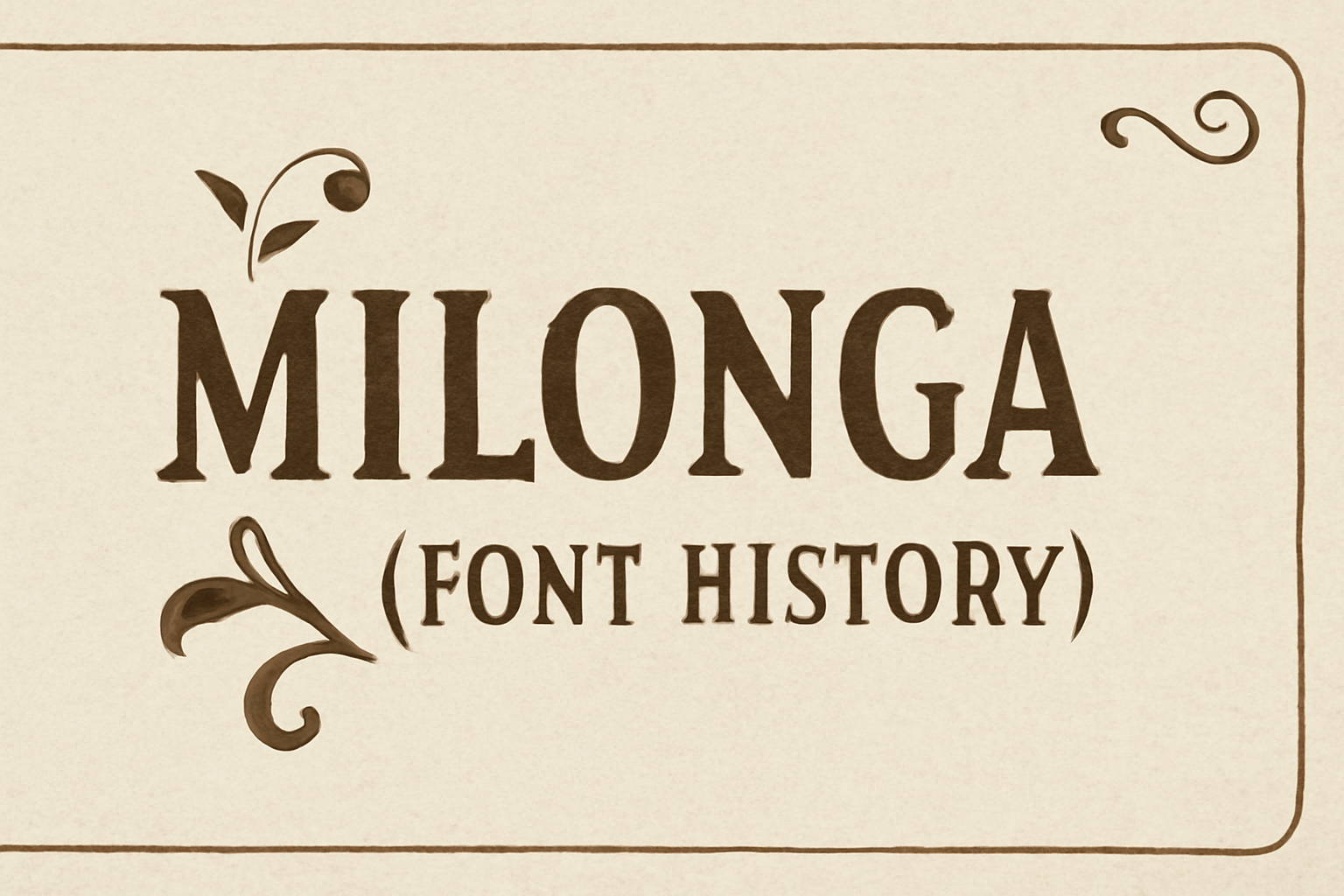 Milonga (Font History)