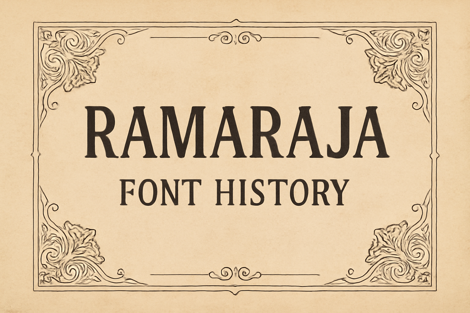 Ramaraja (Font History)
