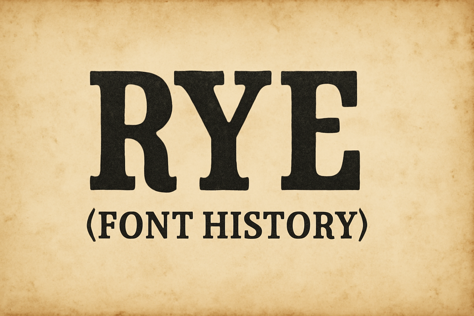 Rye (Font History)