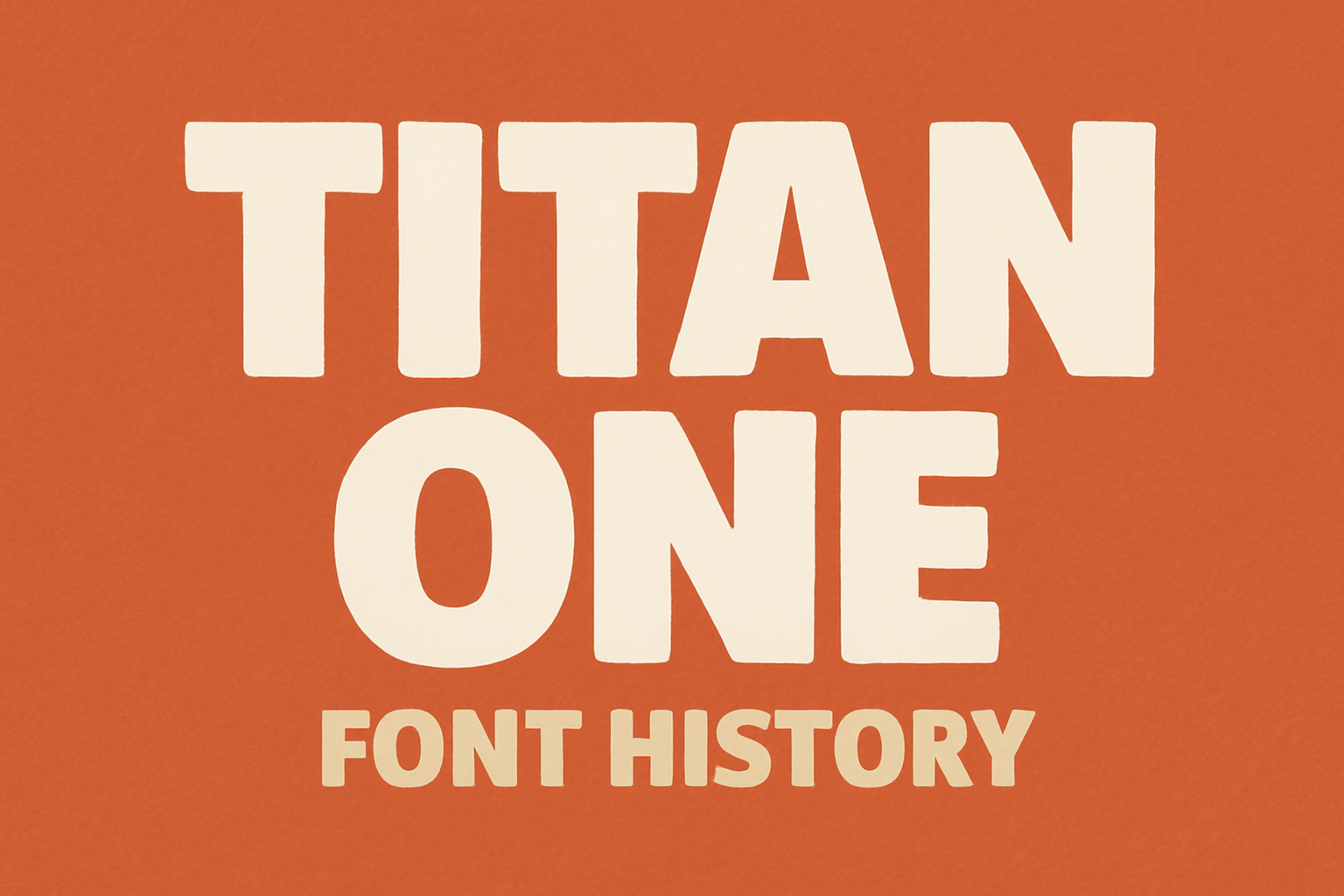 Titan One (Font History)