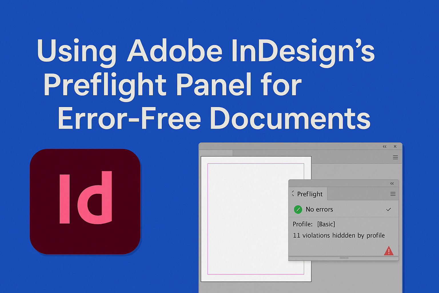 Using Adobe InDesign’s Preflight Panel for Error-Free Documents