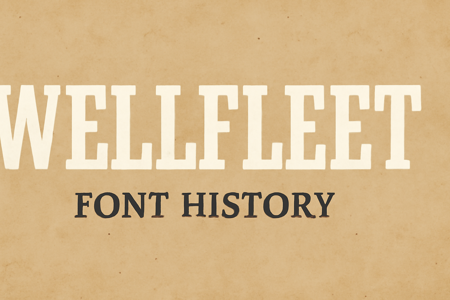 Wellfleet (Font History)