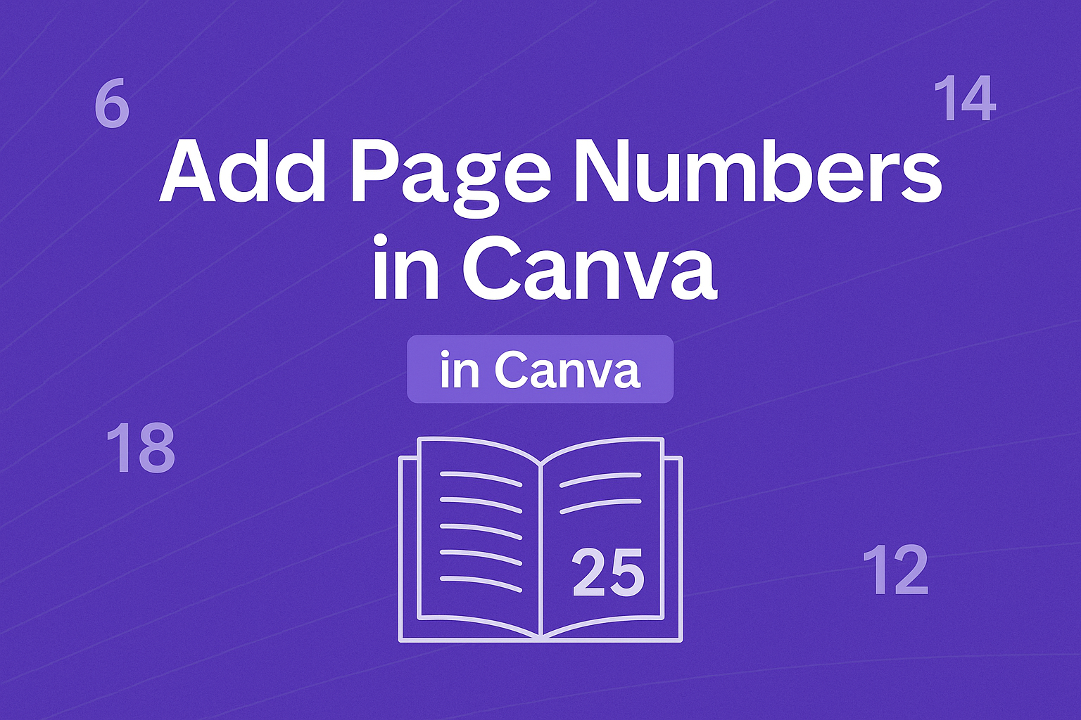 Add Page Numbers in Canva
