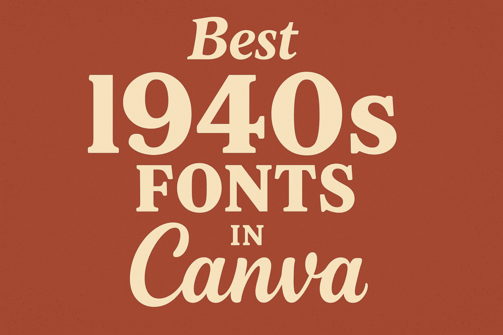 Best 1940s Fonts in Canva