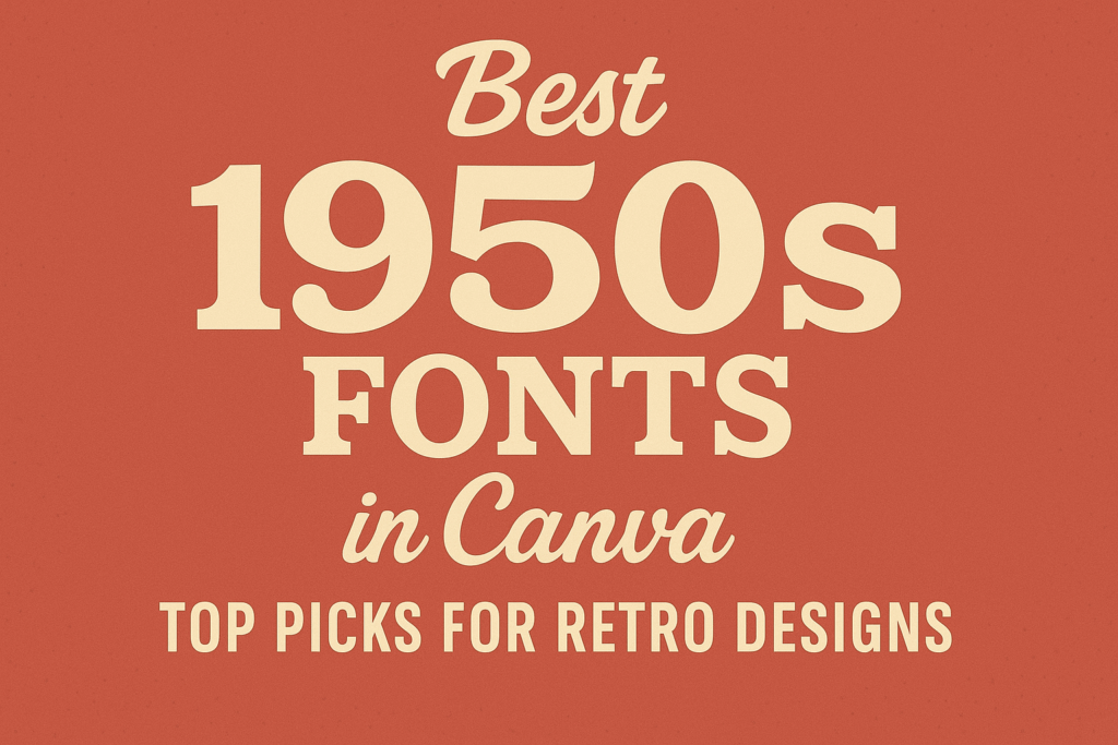 Best 1950s Fonts In Canva