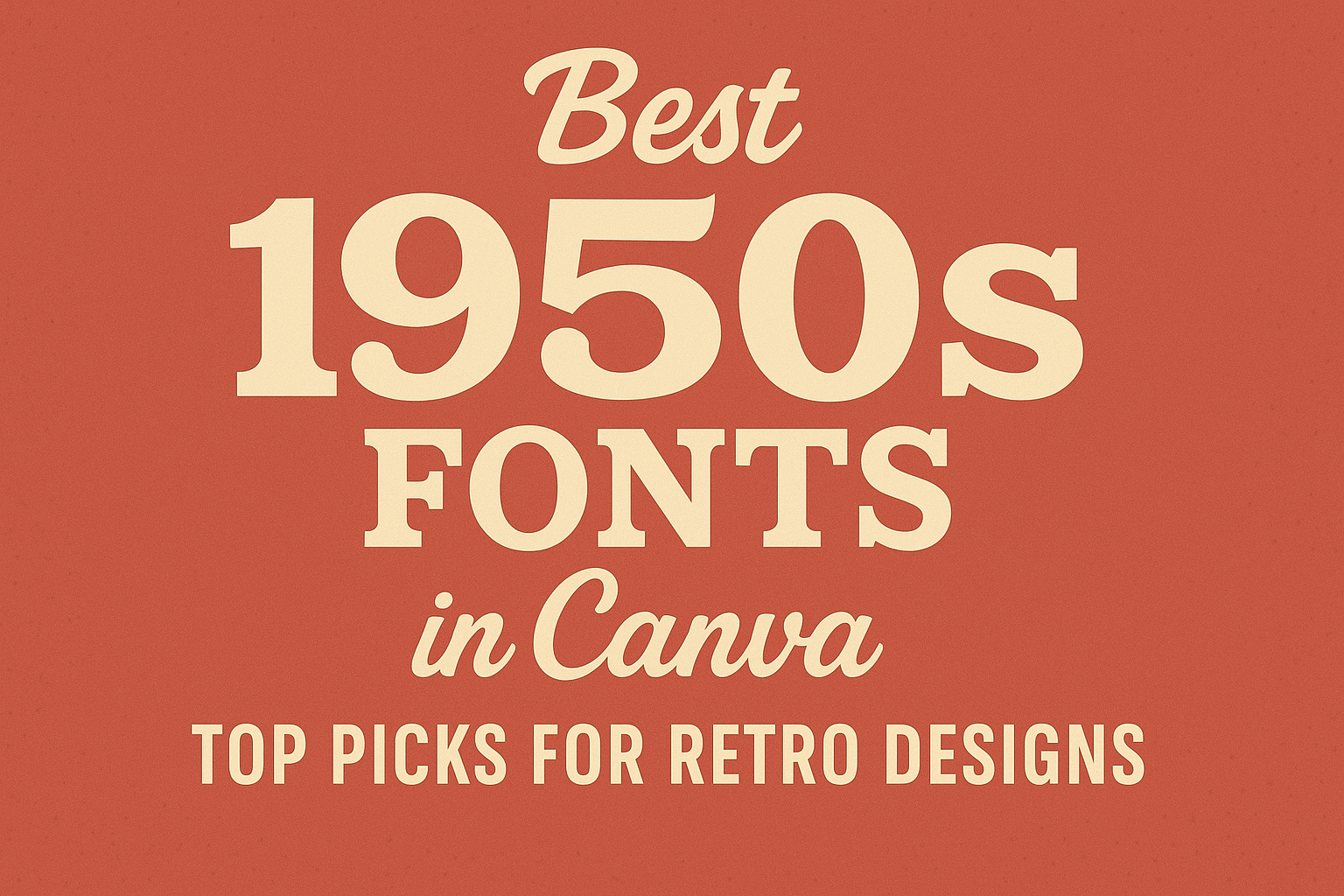 Best 1950s Fonts in Canva: Top Picks for Retro Designs