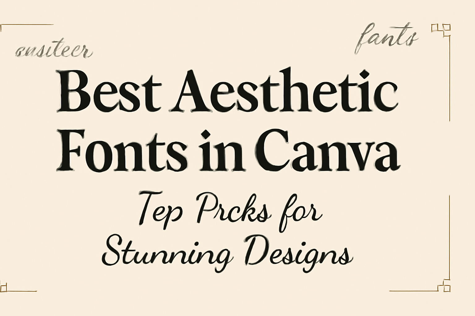 Best Aesthetic Fonts in Canva