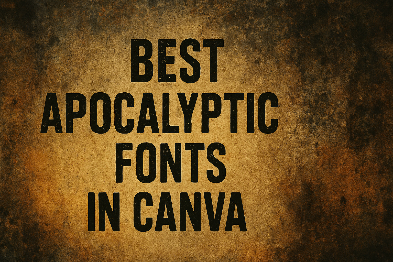 Best Apocalyptic Fonts in Canva