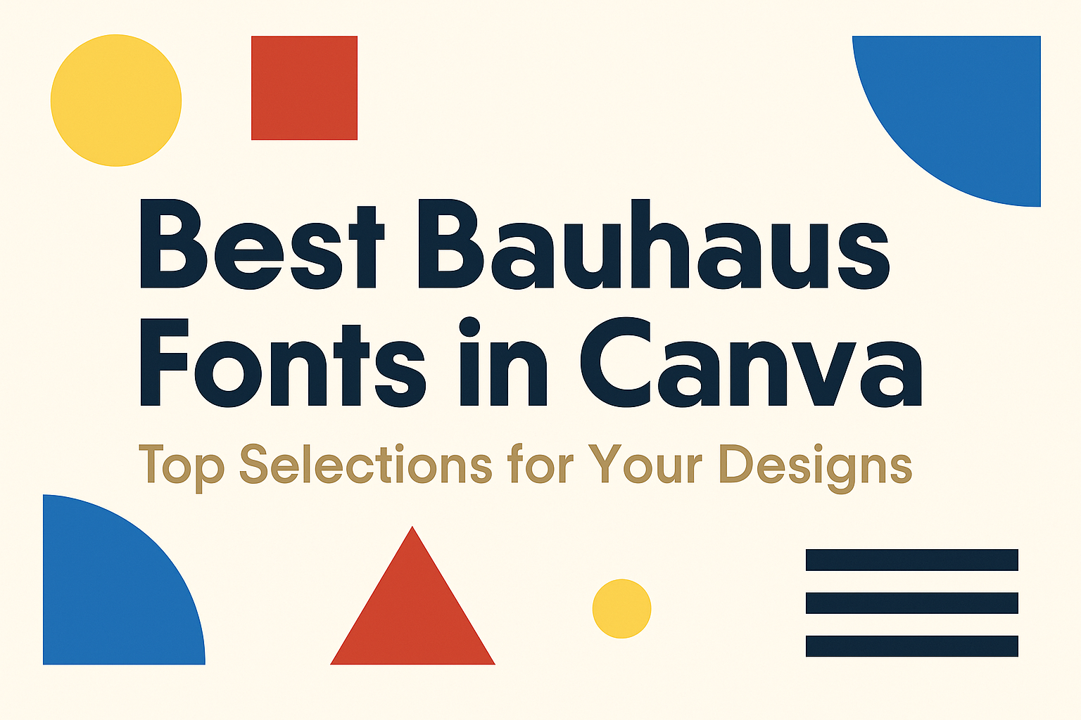 Best Bauhaus Fonts in Canva