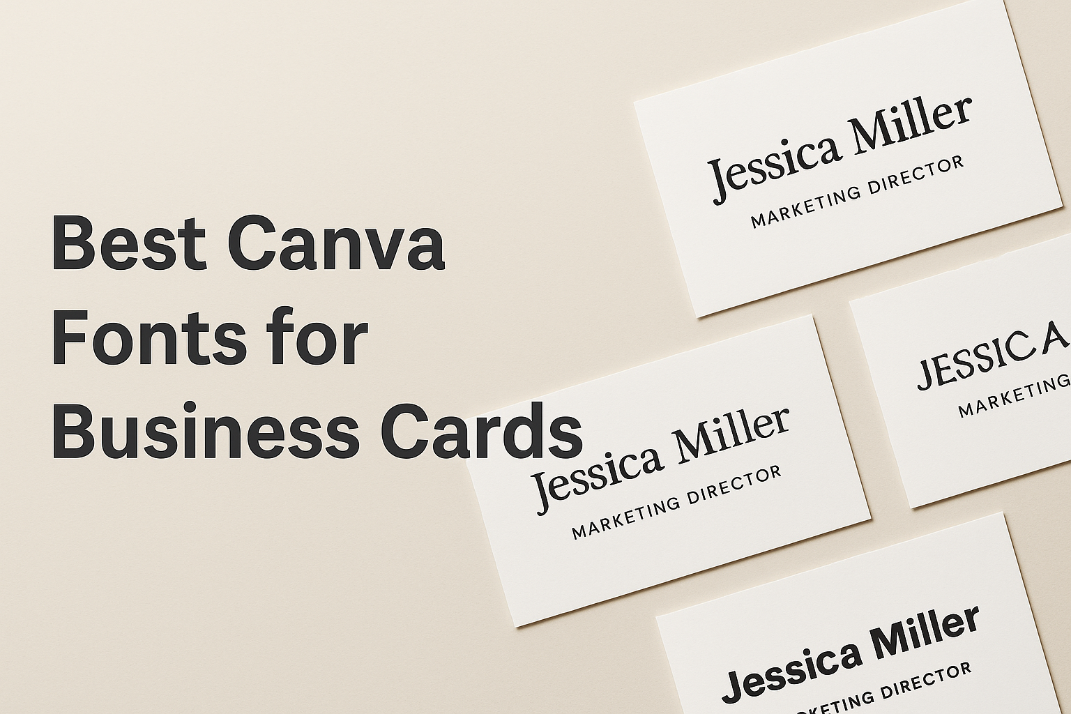 Best Canva Fonts for Business Cards