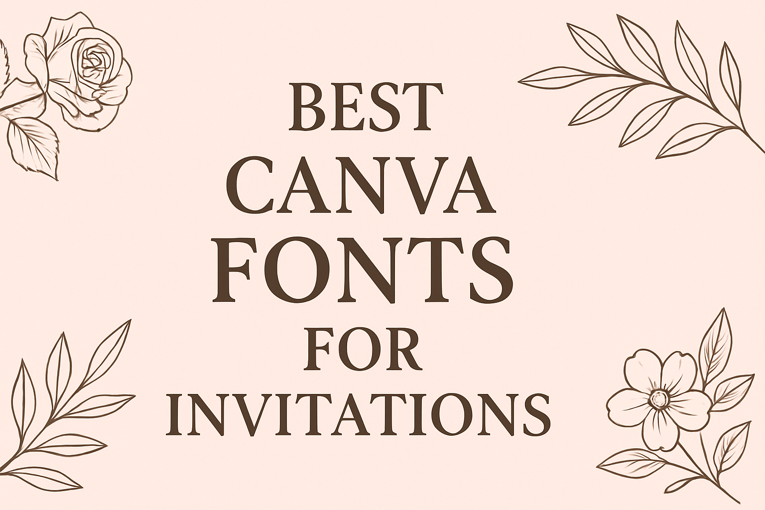 Best Canva Fonts for Invitations