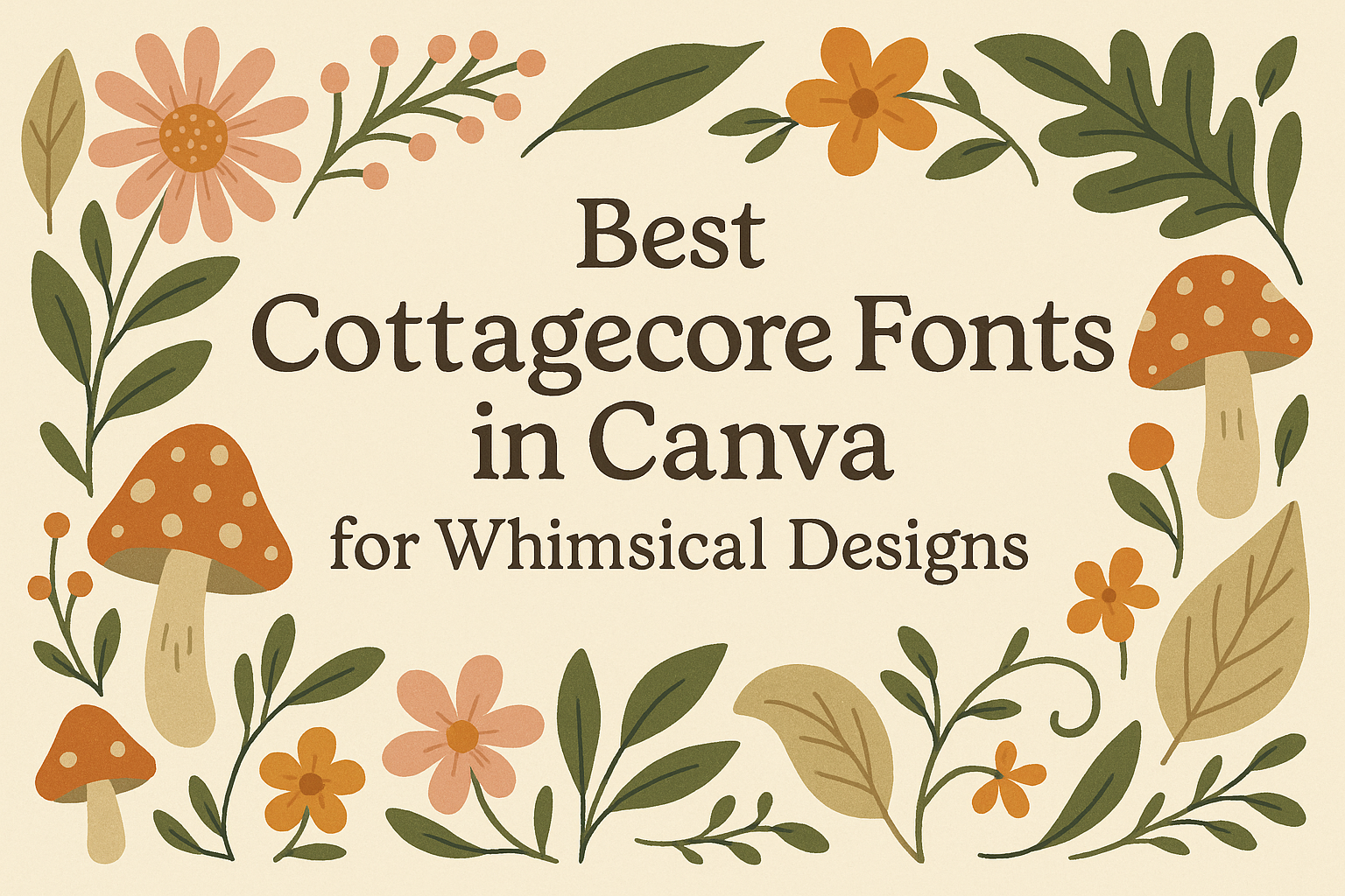 Best Cottagecore Fonts in Canva for Whimsical Designs