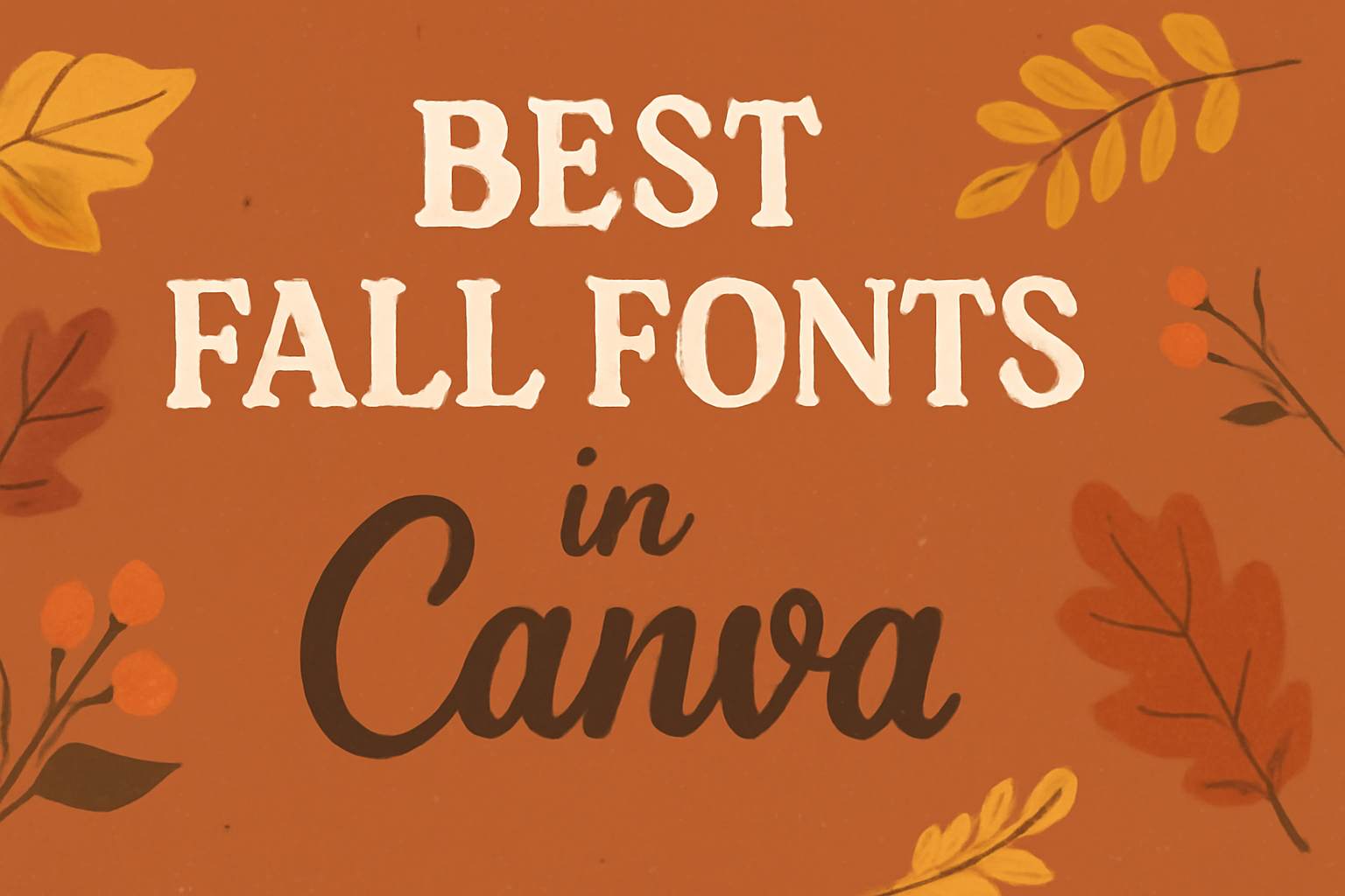 Best Fall Fonts in Canva