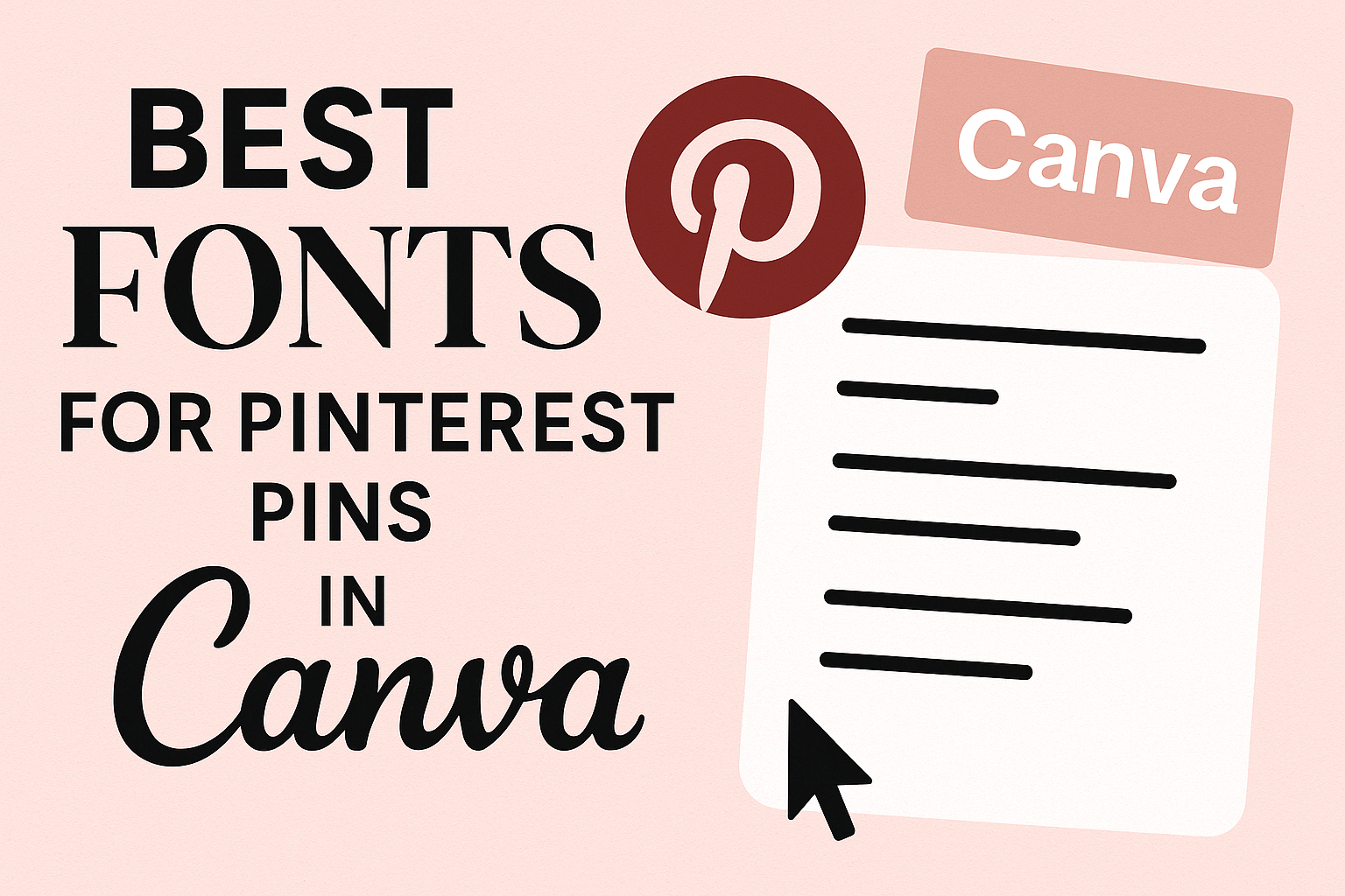 Best Fonts for Pinterest Pins in Canva