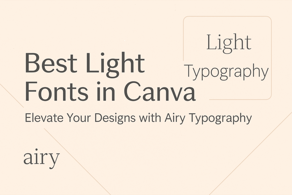 Best Light Fonts in Canva