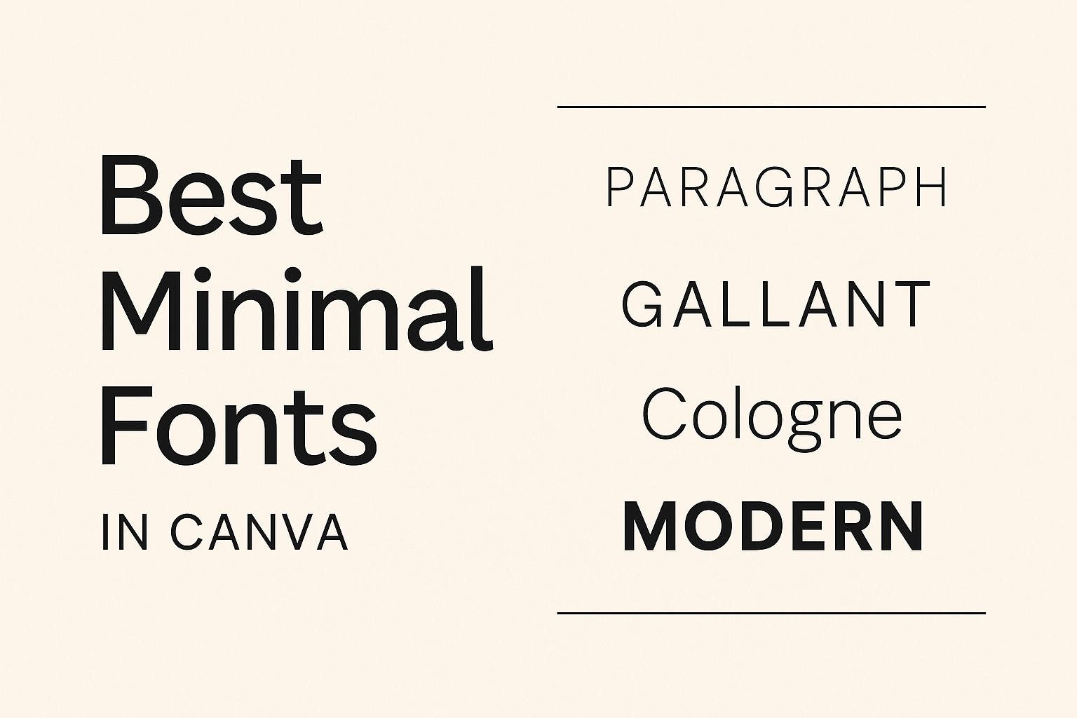 Best Minimal Fonts in Canva