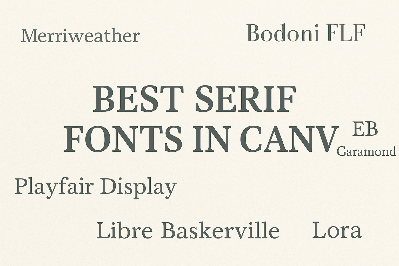 Best Serif Fonts in Canva